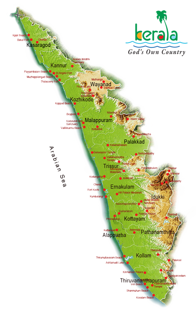 Map of Kerala